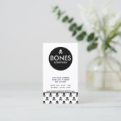 Knochen-Unternehmenszentrierstreifen Visitenkarte (Stehend Vorderseite)