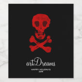 Knochen Weinetikett (Einzelnes Label)