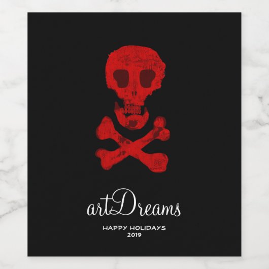 Knochen Weinetikett (Einzelnes Label)