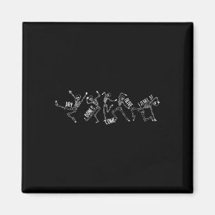 Knochen werden lebendig Hesekiel 37 Halloween-Skel Magnet