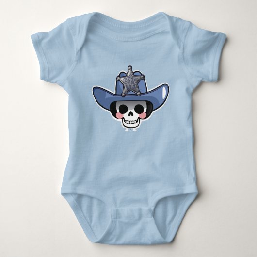 Knochen, Wild zu sein, Skeleton Cowboy Bodysuit Baby Strampler (Vorderseite)