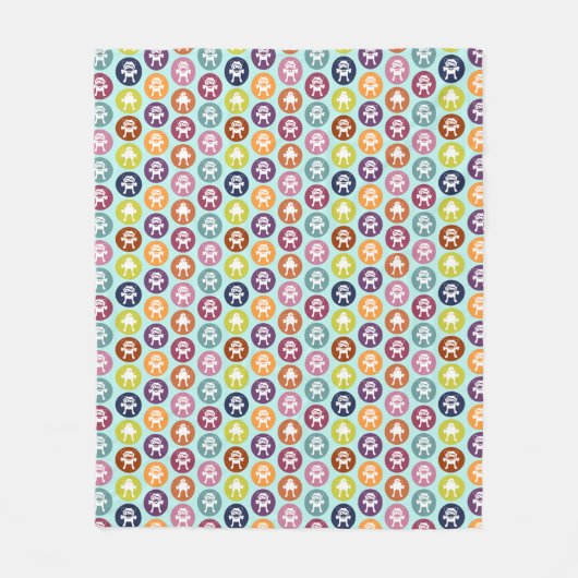 Knochen! Zirkeldruck in hellen Farben (Medium) Fleecedecke (Vorderseite)