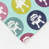 Knochen! Zirkeldruck in hellen Farben (Medium) Fleecedecke (Ecke)