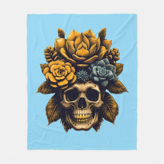 Knochen zum Blühen Fleecedecke (Vorderseite)