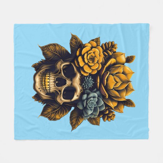 Knochen zum Blühen Fleecedecke (Vorderseite (Horizontal))