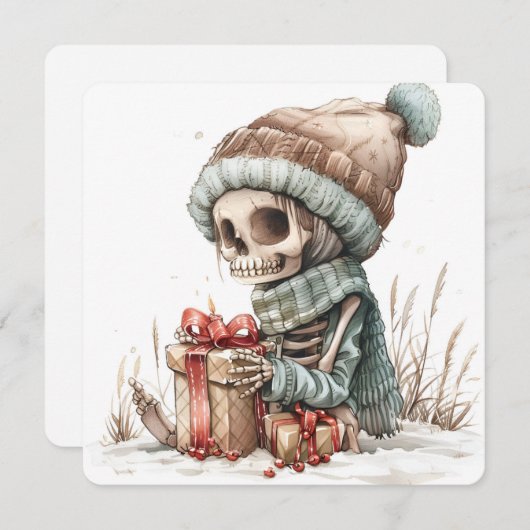 Knochen zum Vergnügen Feiertagskarte (Vorne/Hinten)