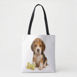 Knochen zum Wilden - Beagle Pup & Polka Dot Tasche