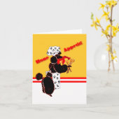 Knochenappetit Karte (Gelbe Blume)