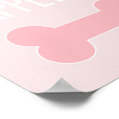 Knochenappetit Welpe Geburtstagsparty Signature pi Poster (Ecke)