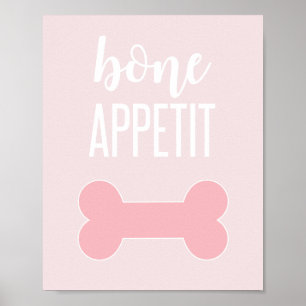 Knochenappetit Welpe Geburtstagsparty Signature pi Poster