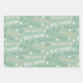 Knochenbälle und das beste Friend-Muster Geschenkpapier Set (Vorderseite 2)