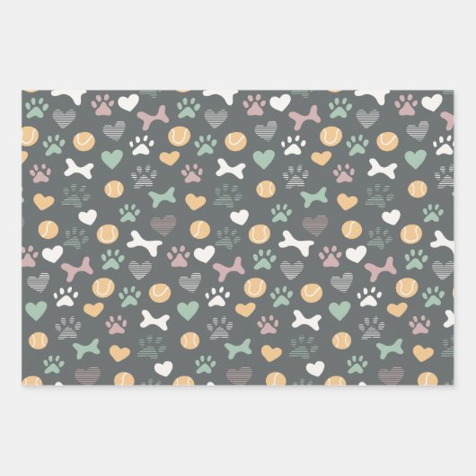 Knochenbälle und das beste Friend-Muster Geschenkpapier Set (Vorderseite)