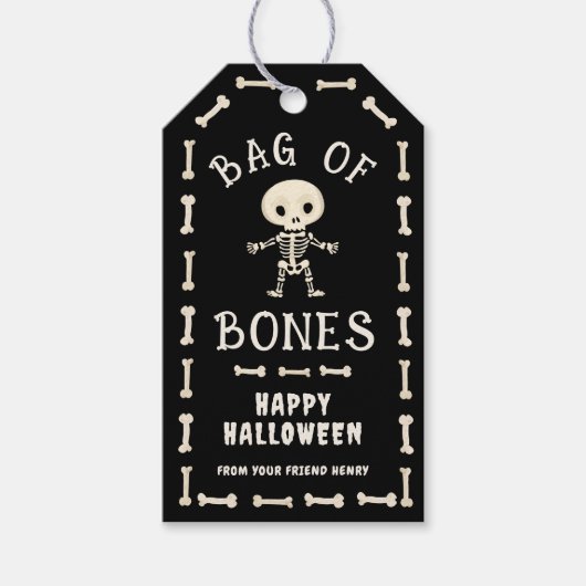 Knochenbeutel Geschenkanhänger (Vorderseite)