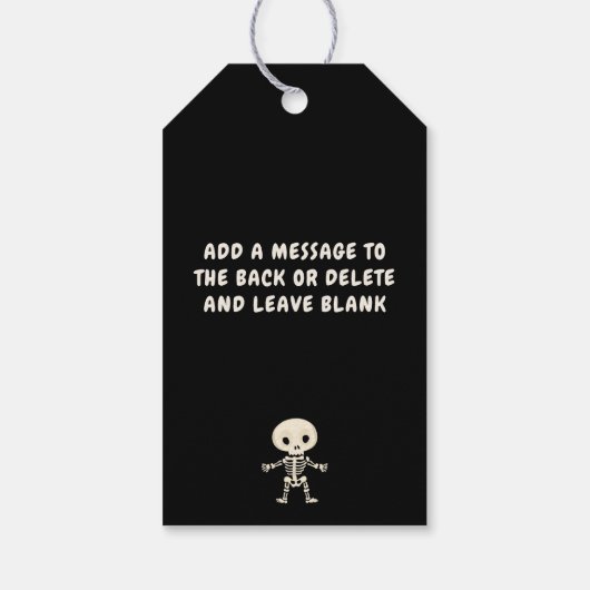 Knochenbeutel Geschenkanhänger (Rückseite)