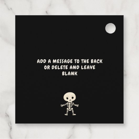 Knochenbeutel Geschenkanhänger (Rückseite)