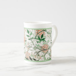 KNOCHENCHINA TASSE: WILLIAM MORRIS : JASMINE PORZELLANTASSE