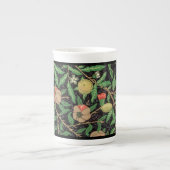 KNOCHENCHINA TASSE: WILLIAM MORRIS : POMEGRANATE PORZELLANTASSE (Vorderseite)