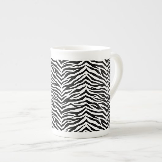 Knochenerkrankung Tasse Zebra Print Bone China Tas (Vorderseite Rechts)
