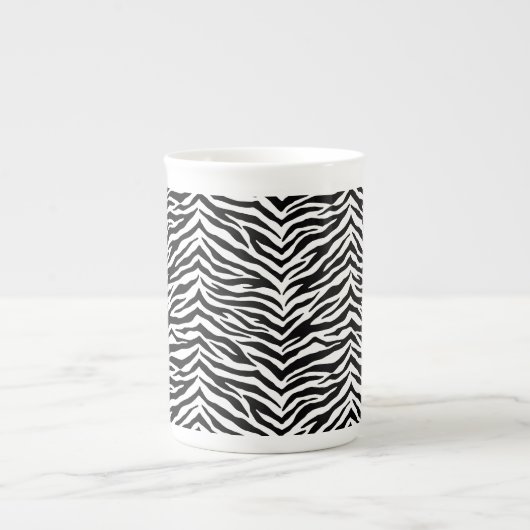 Knochenerkrankung Tasse Zebra Print Bone China Tas (Vorderseite)