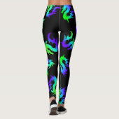 KNOCHENFARBENER PATTER FÜR BLAUE DRAGON LEGGINGS (Rückseite)