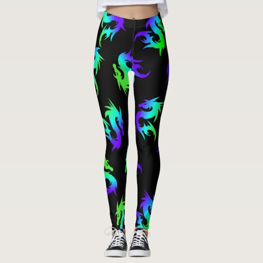 KNOCHENFARBENER PATTER FÜR BLAUE DRAGON LEGGINGS (Vorderseite)