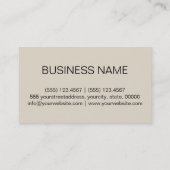 Knochenfarbhintergrund Visitenkarte (Rückseite)