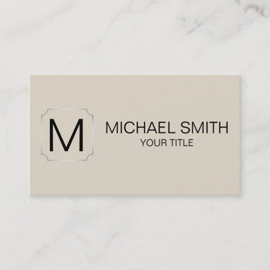 Knochenfarbhintergrund Visitenkarte (Vorderseite)