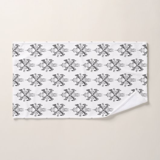 Knochenfiligrane Badhandtuch Set (Handtuch)