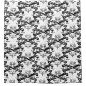 Knochenfiligrane Duschvorhang (Vorderseite)