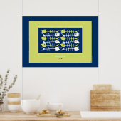Knochenfisch Poster (Küche)