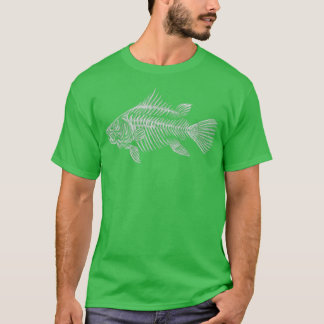 Knochenfisch Skelett Fischknochen T-Shirt