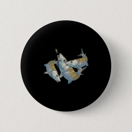 Knochenfischjagd Ein Salz Wasser Fliegenfischen &a Button (Vorderseite)