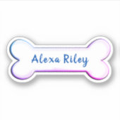 Knochenform des Regenbogenhundes Aufkleber (Vorderseite)