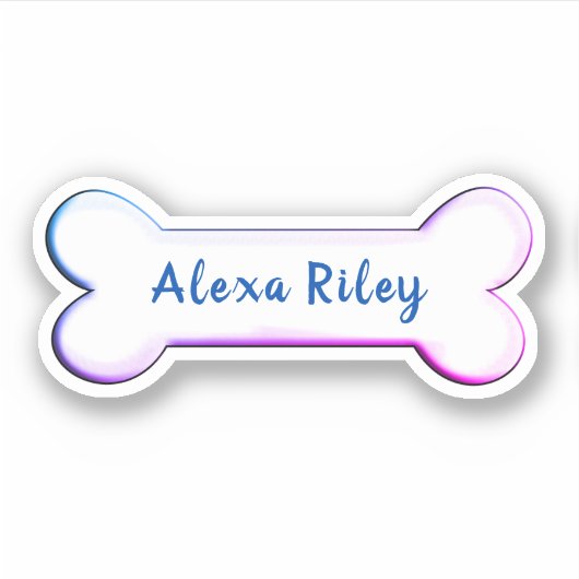 Knochenform des Regenbogenhundes Aufkleber (Vorderseite)