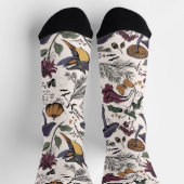 Knochengespinst Halloween Hummingbird Garden Socken (Oben)
