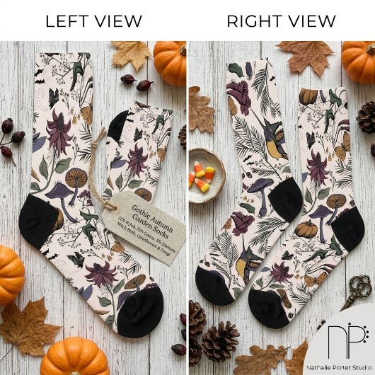Knochengespinst Halloween Hummingbird Garden Socken
