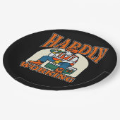 Knochenhandschuhe Herz Lesbian Goth Pappteller (Schrägansicht)