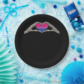 Knochenhandschuhe Pappteller (Party)