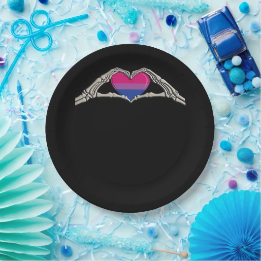 Knochenhandschuhe Pappteller (Party)