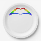 Knochenhandschuhe Pappteller (Vorderseite)