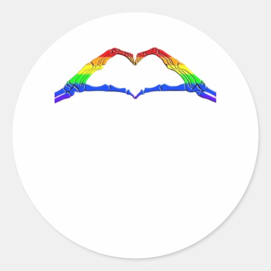 Knochenhandschuhe Runder Aufkleber (Vorderseite)