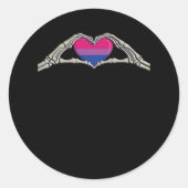 Knochenhandschuhe Runder Aufkleber (Vorderseite)