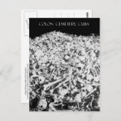 Knochenhaufen im Friedhof von Colon, Kuba Postkarte (Vorne/Hinten)