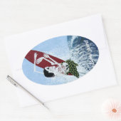 Knochenhauswurfer Ovaler Aufkleber (Umschlag)