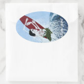 Knochenhauswurfer Ovaler Aufkleber (Tasche)