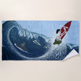 Knochenhof Surfer Dana Punkt Strandtuch