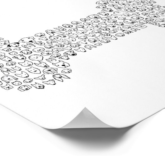 KNOCHENHUNDE Cartoon Poster (Ecke)