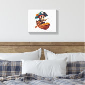 Knochenkaniner - Funny Pirate Skull Leinwanddruck (Insitu (Schlafzimmer))