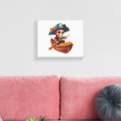Knochenkaniner - Funny Pirate Skull Leinwanddruck (Insitu (Wohnzimmer))