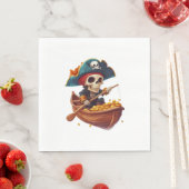 Knochenkaniner - Funny Pirate Skull Serviette (Beispiel)